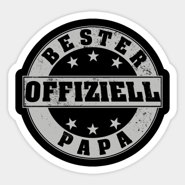 Offiziell Bester Papa Vatertag Geschenk T-shirt Sticker by chilla09